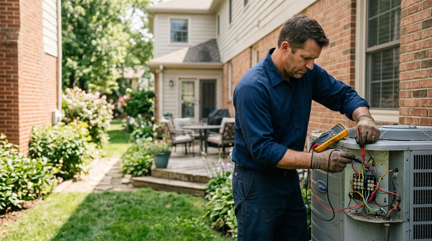 HVAC technician working near Rowe, MA